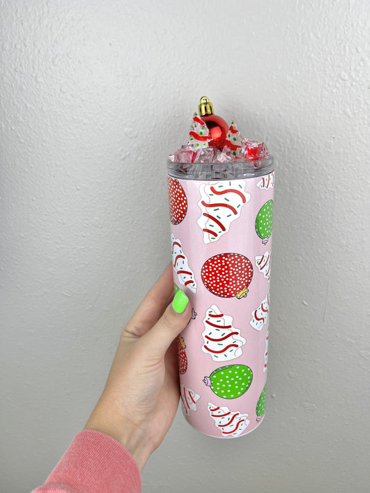 Christmas cake tumbler