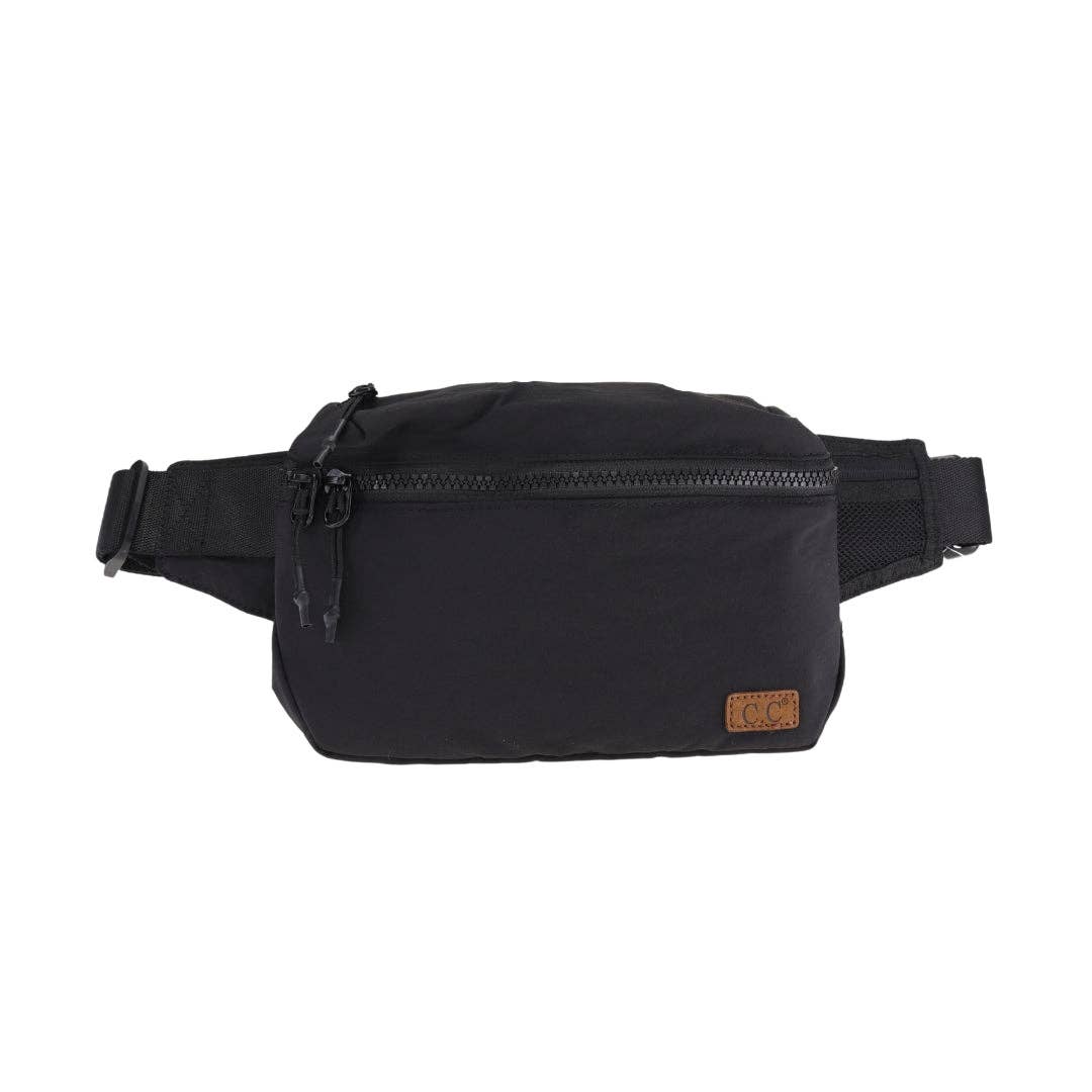 Zipper C.C Belt Bag: Black