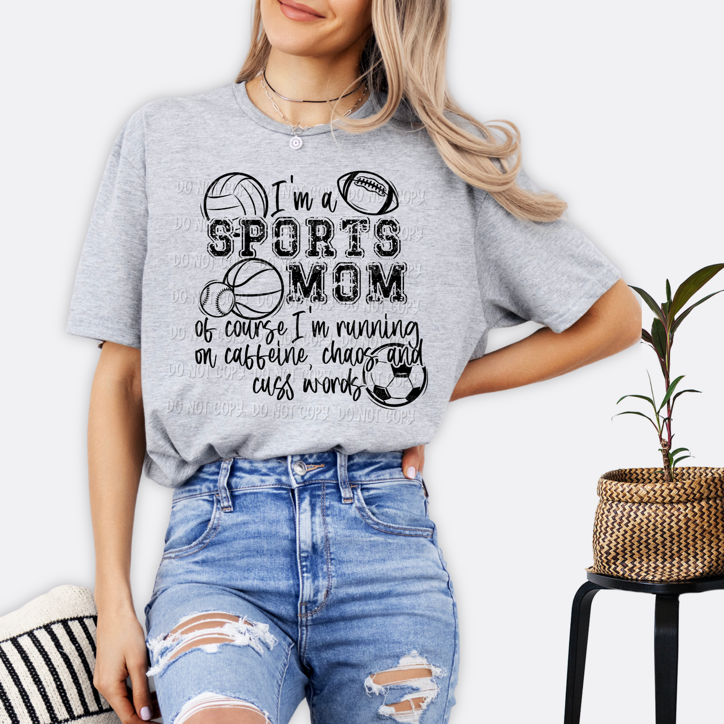 I’m a Sports Mom Of Course I’m Running On Caffeine Chaos And Cuss Words || Tee