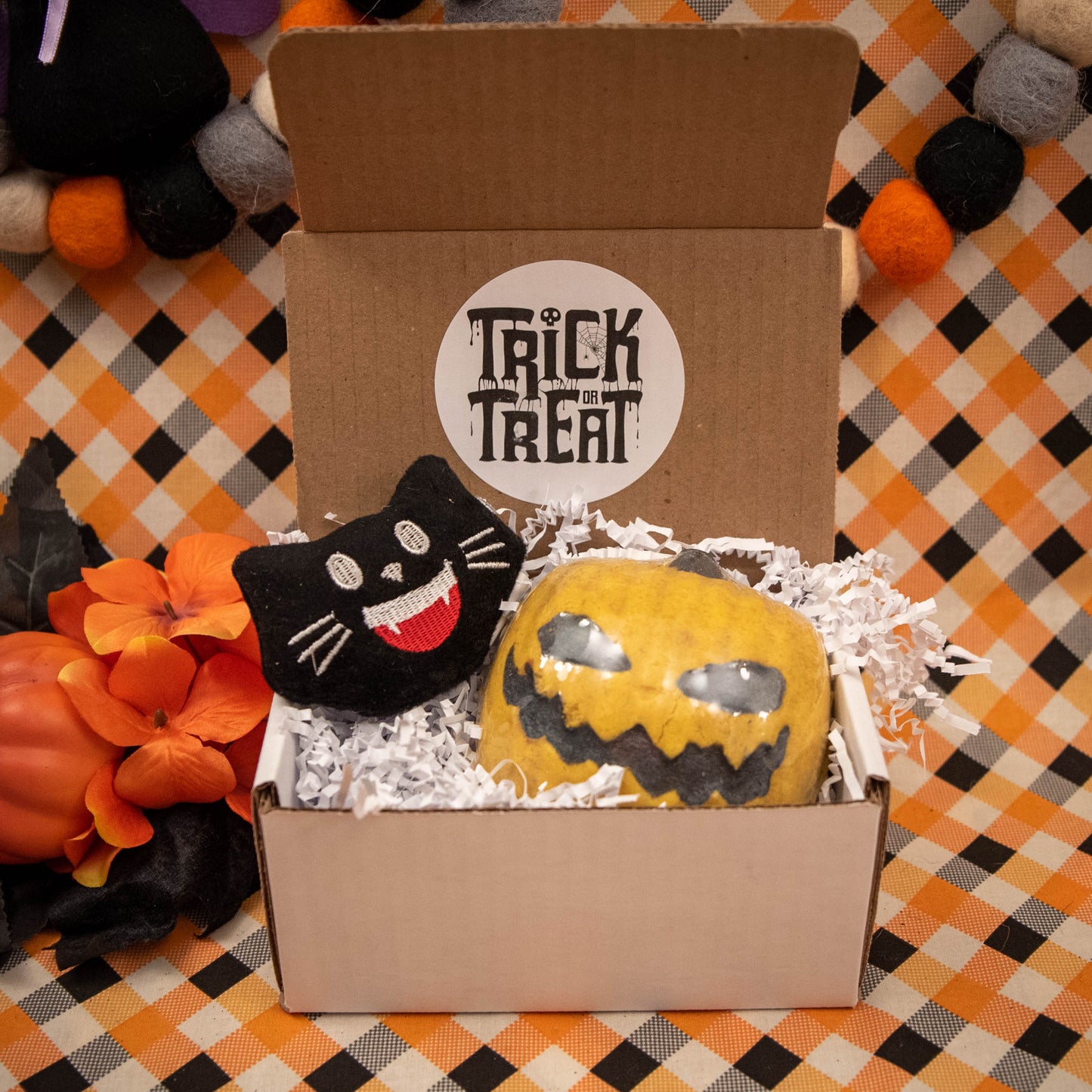 Halloween Gift Box with Plush and Jack O Lantern Bath Bomb