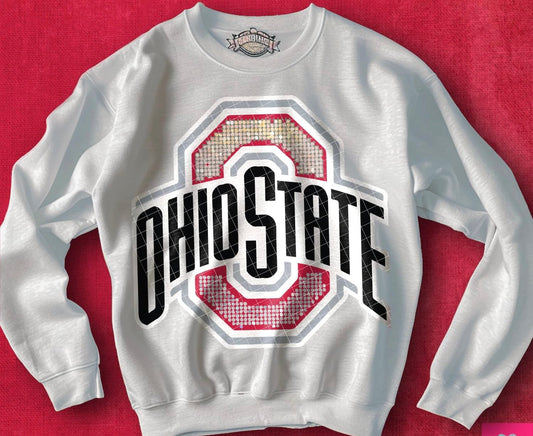 Faux Bling Football - Sweatshirt