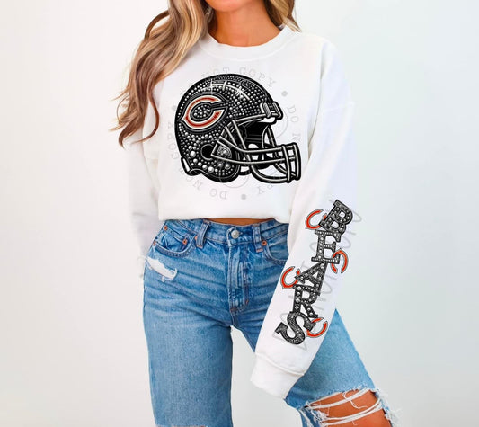 Bears Rhinestone Helmet | Sweatshirt OR Hoodie