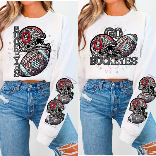 Rhinestone Buckeyes | Sweatshirt OR Hoodie