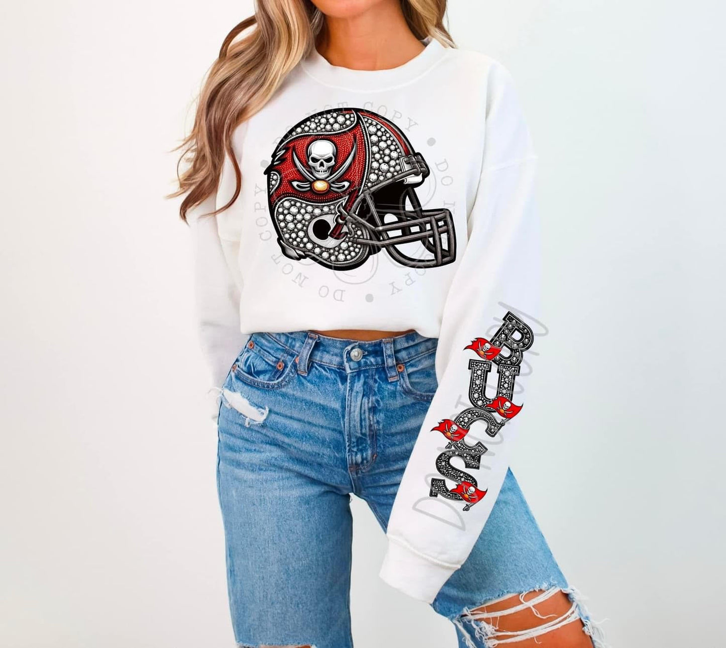 Bucs Rhinestone Helmet | Sweatshirt OR Hoodie