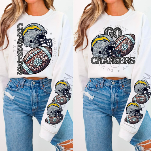 Rhinestone Chargers | Sweatshirt OR Hoodie