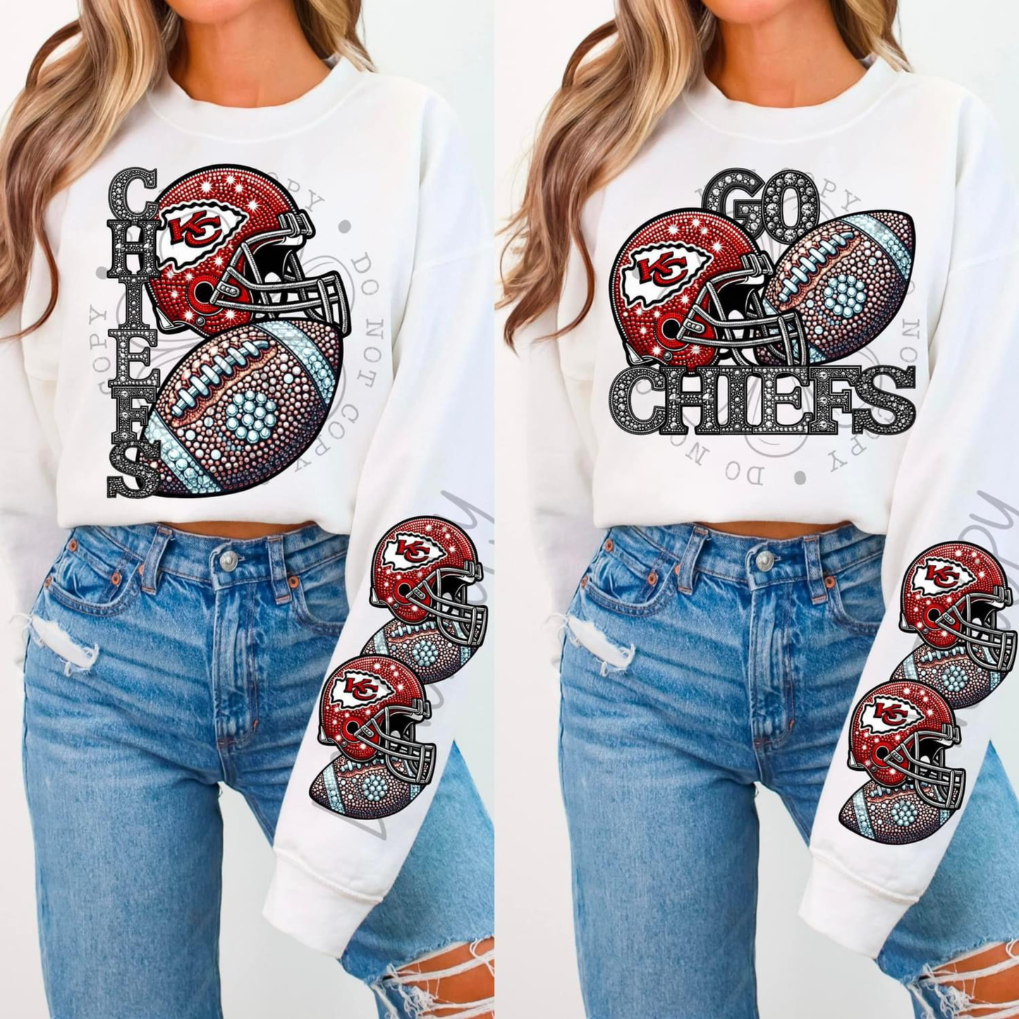 Rhinestone Chiefs | Sweatshirt OR Hoodie