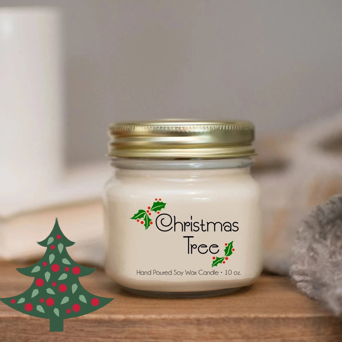 Christmas Scent - 50 Hour Burn Time Soy Wax Candles - Oily BlendsChristmas Scent - 50 Hour Burn Time Soy Wax Candles