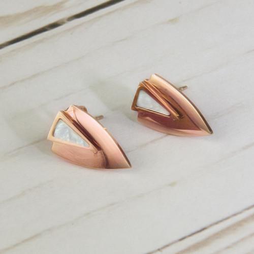 ClaudiaG Chevron Earrings- Rose