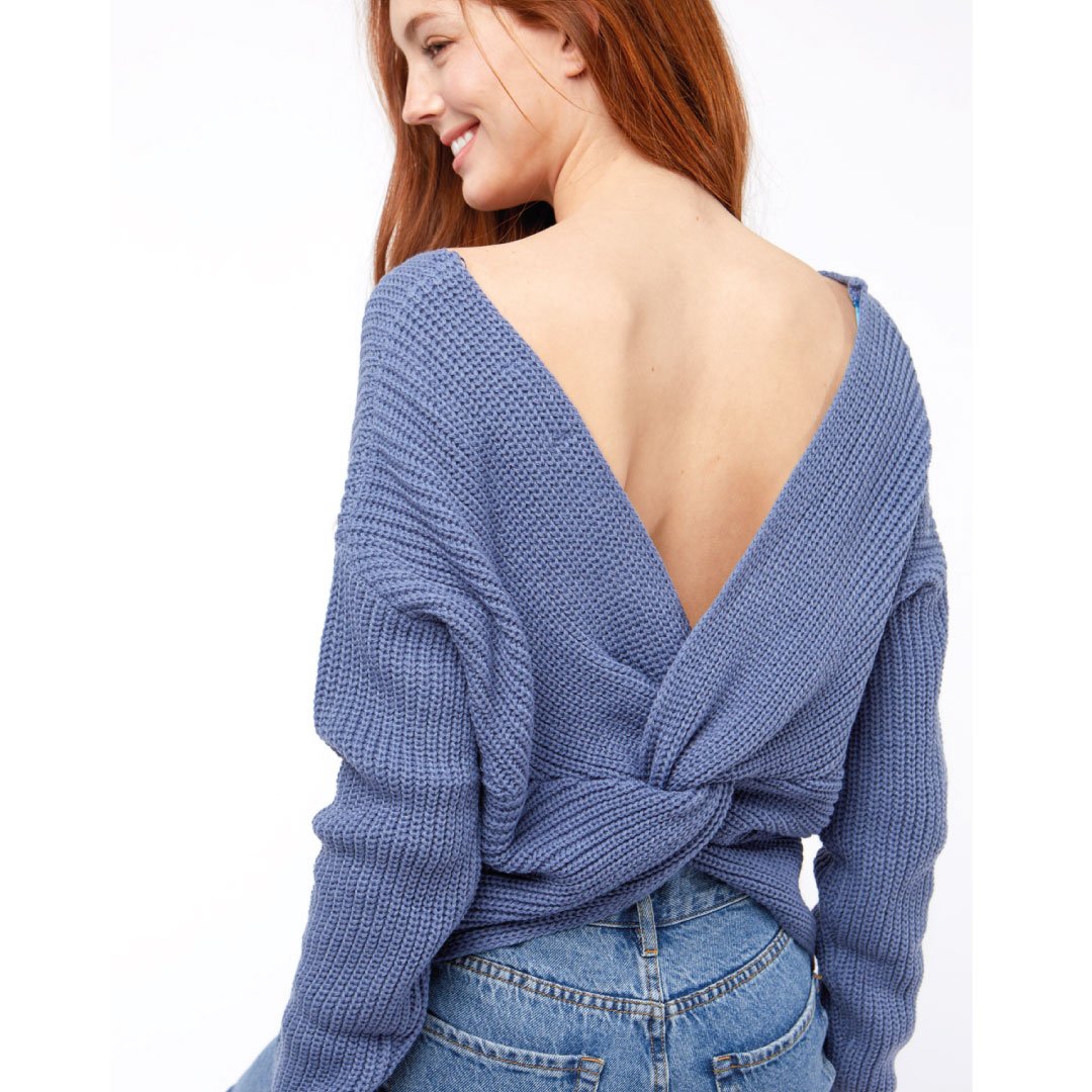 ClaudiaG Twisted Back Sweater