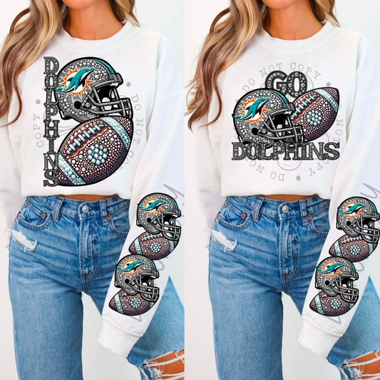 Rhinestone Dolphins | Sweatshirt OR Hoodie