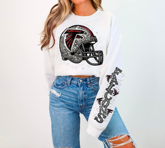 Falcons Rhinestone Helmet | Sweatshirt OR Hoodie