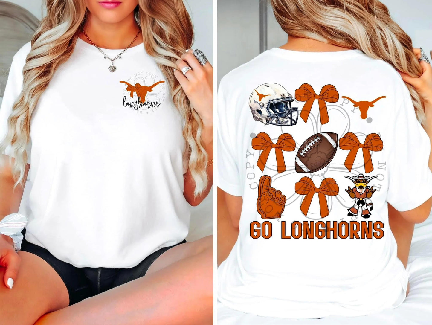 Go Longhorns Bow | Tee | Sweatshirt | Hoodie