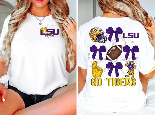 Go LSU Tigers Bow | Tee | Sweatshirt | Hoodie