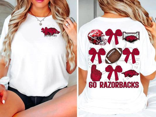 Go Razorbacks Bow | Tee | Sweatshirt | Hoodie