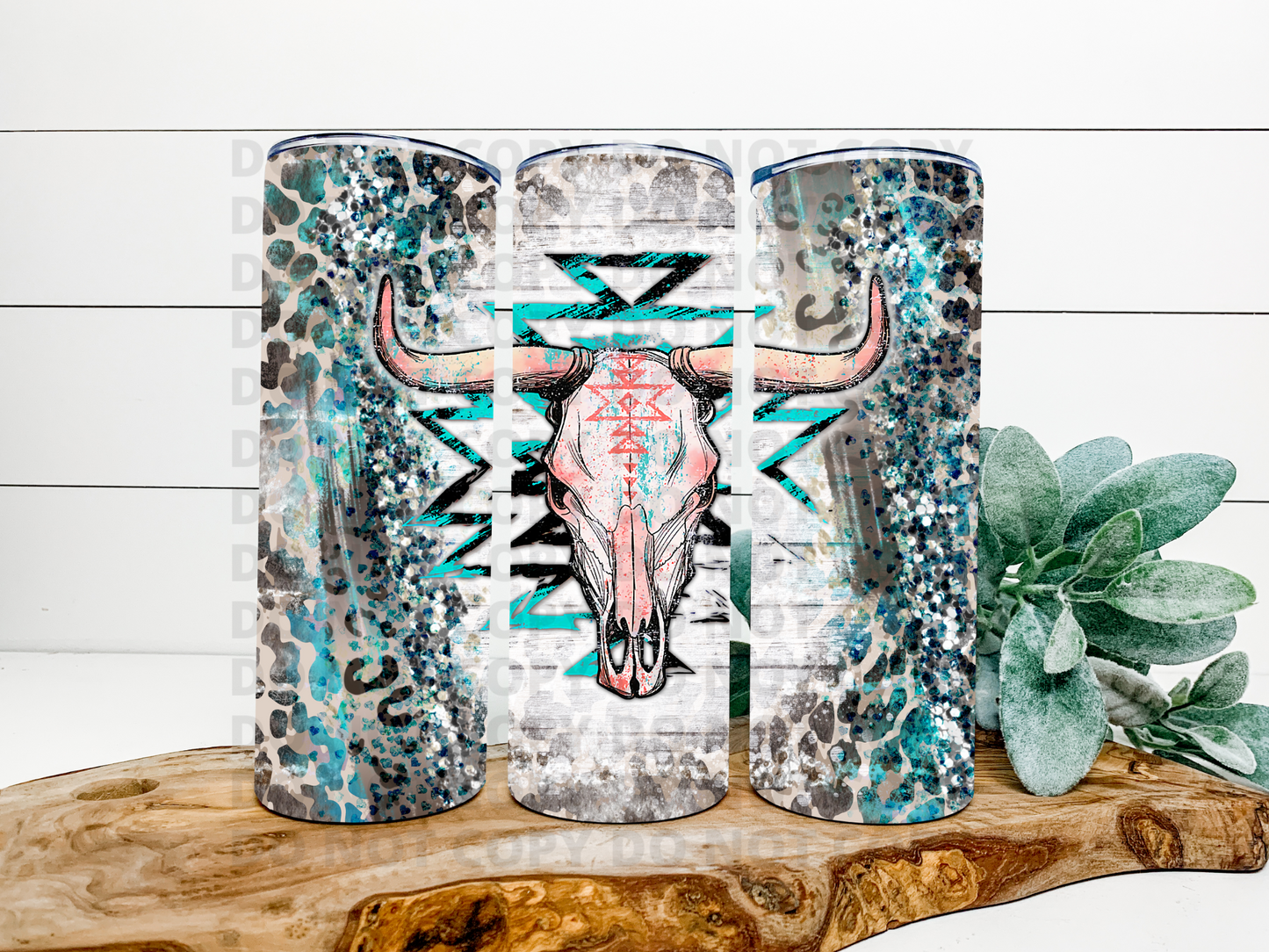 Aztec Cheetah Bull Tumbler