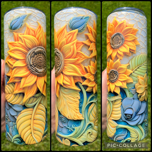Sunflower 3D Tumbler