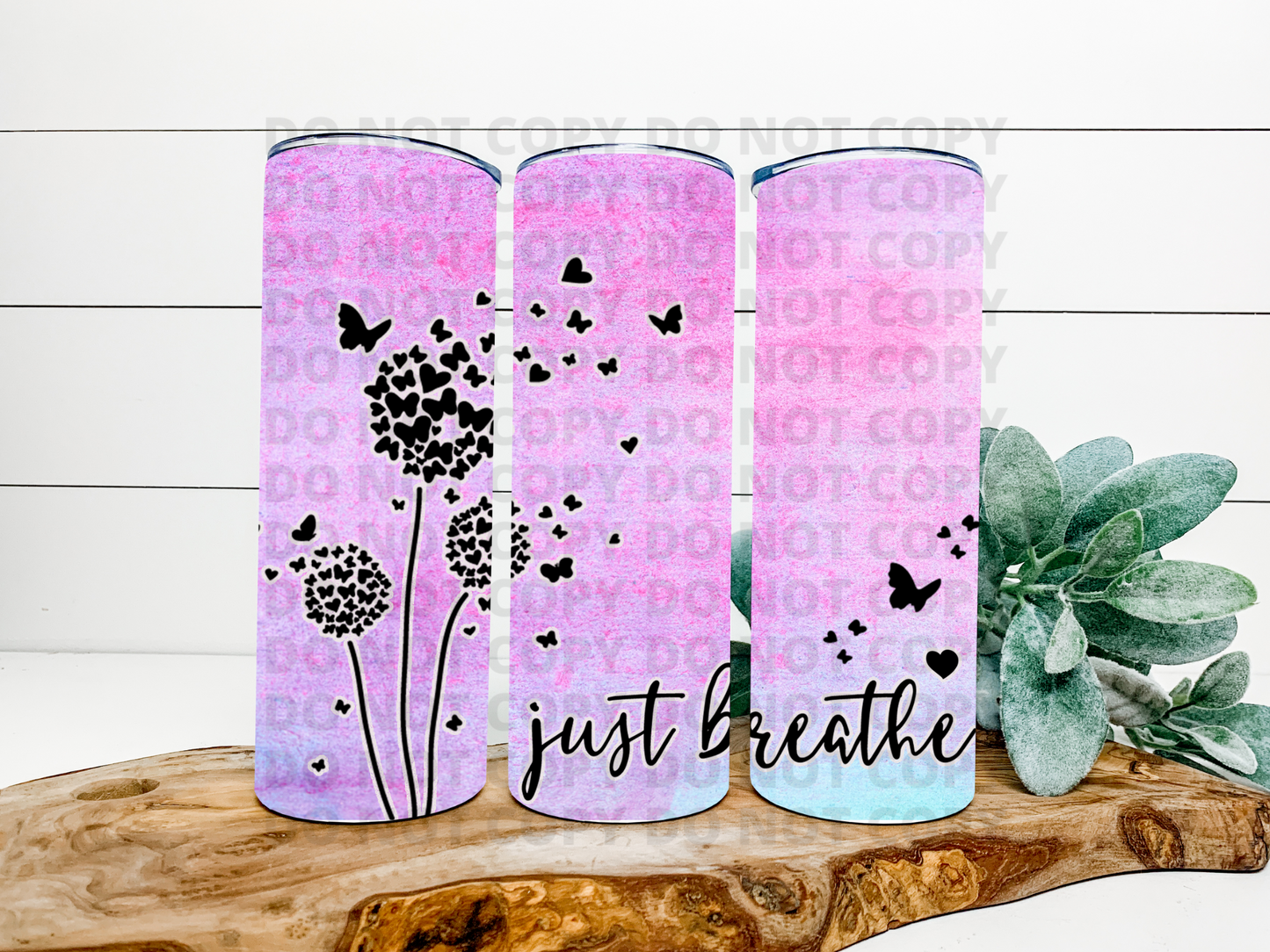 Just Breathe Water Color Tumbler