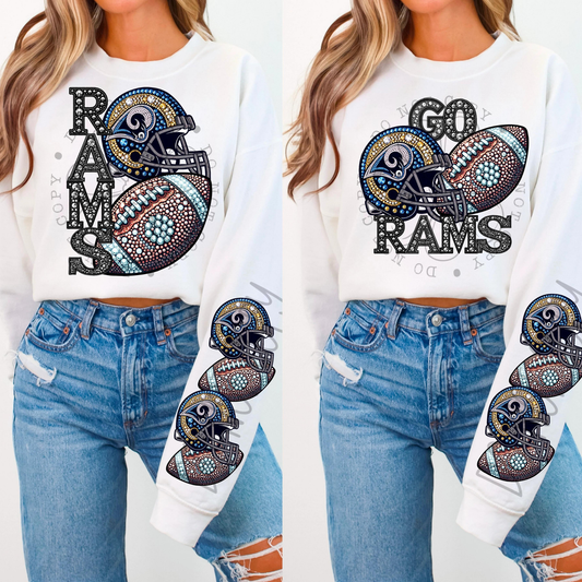 Rhinestone Rams | Sweatshirt OR Hoodie