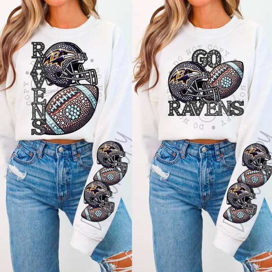 Rhinestone Ravens | Sweatshirt OR Hoodie