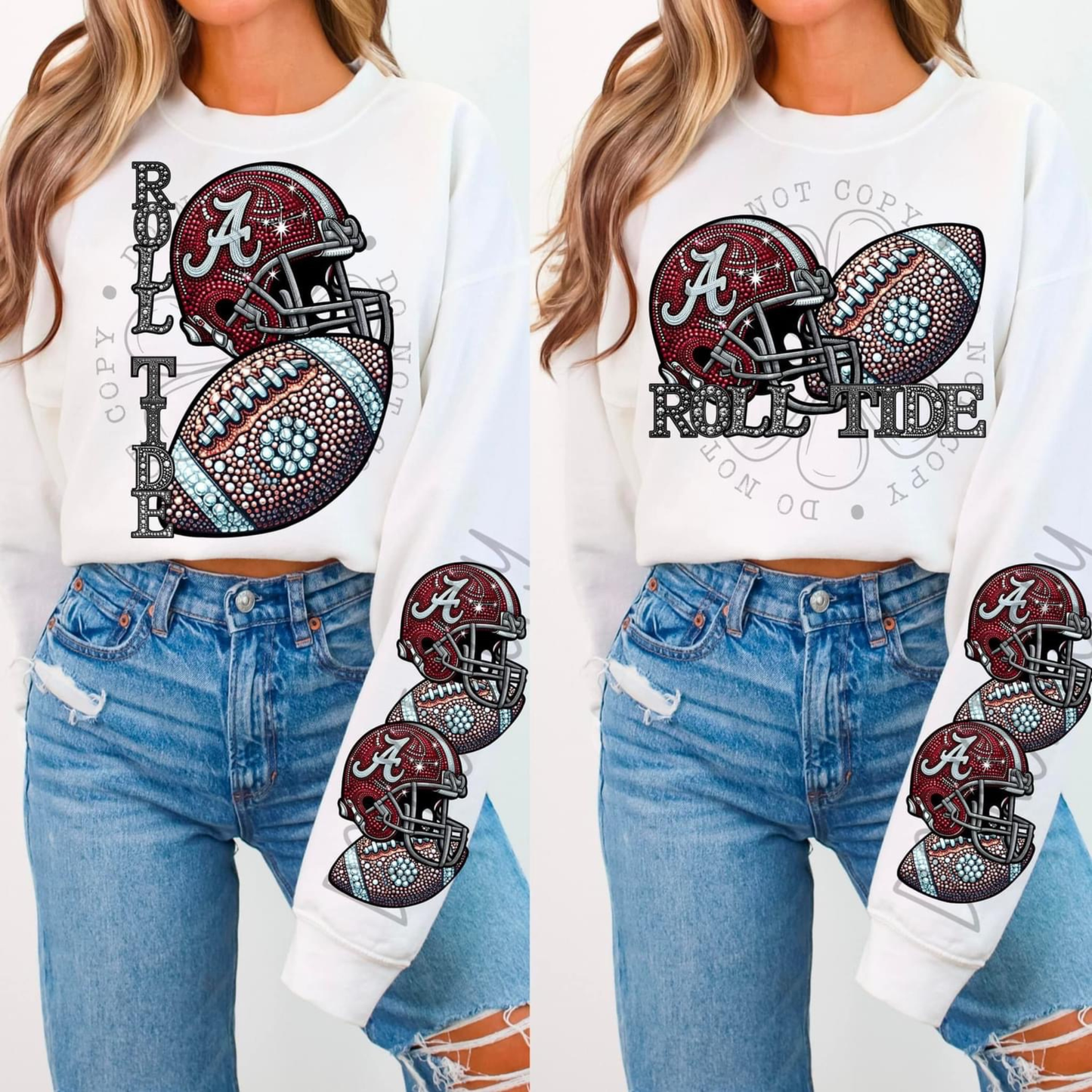 Rhinestone Roll Tide | Sweatshirt OR Hoodie