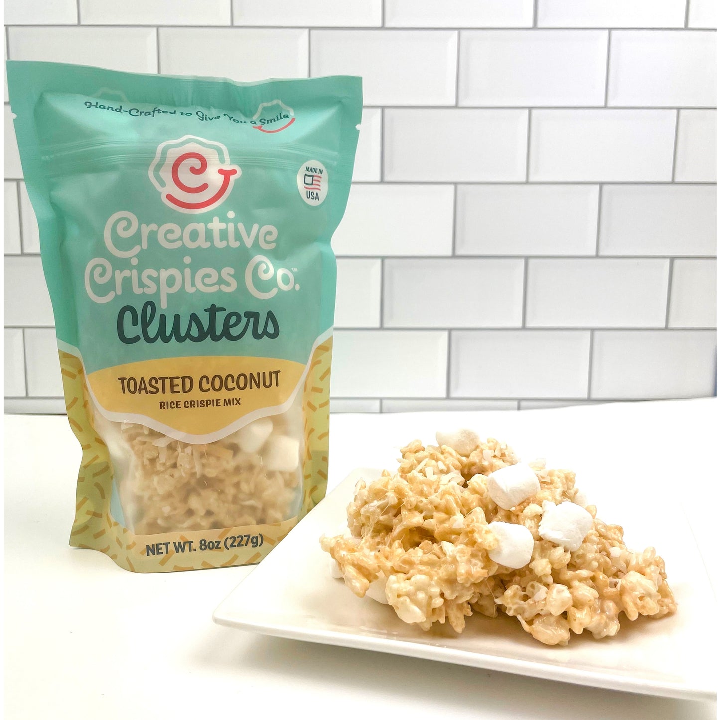 Toasted Coconut Crispie Mix Clusters