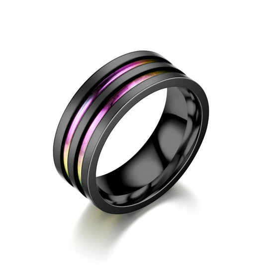 Rainbow LGBT Two Colors Pride Ring