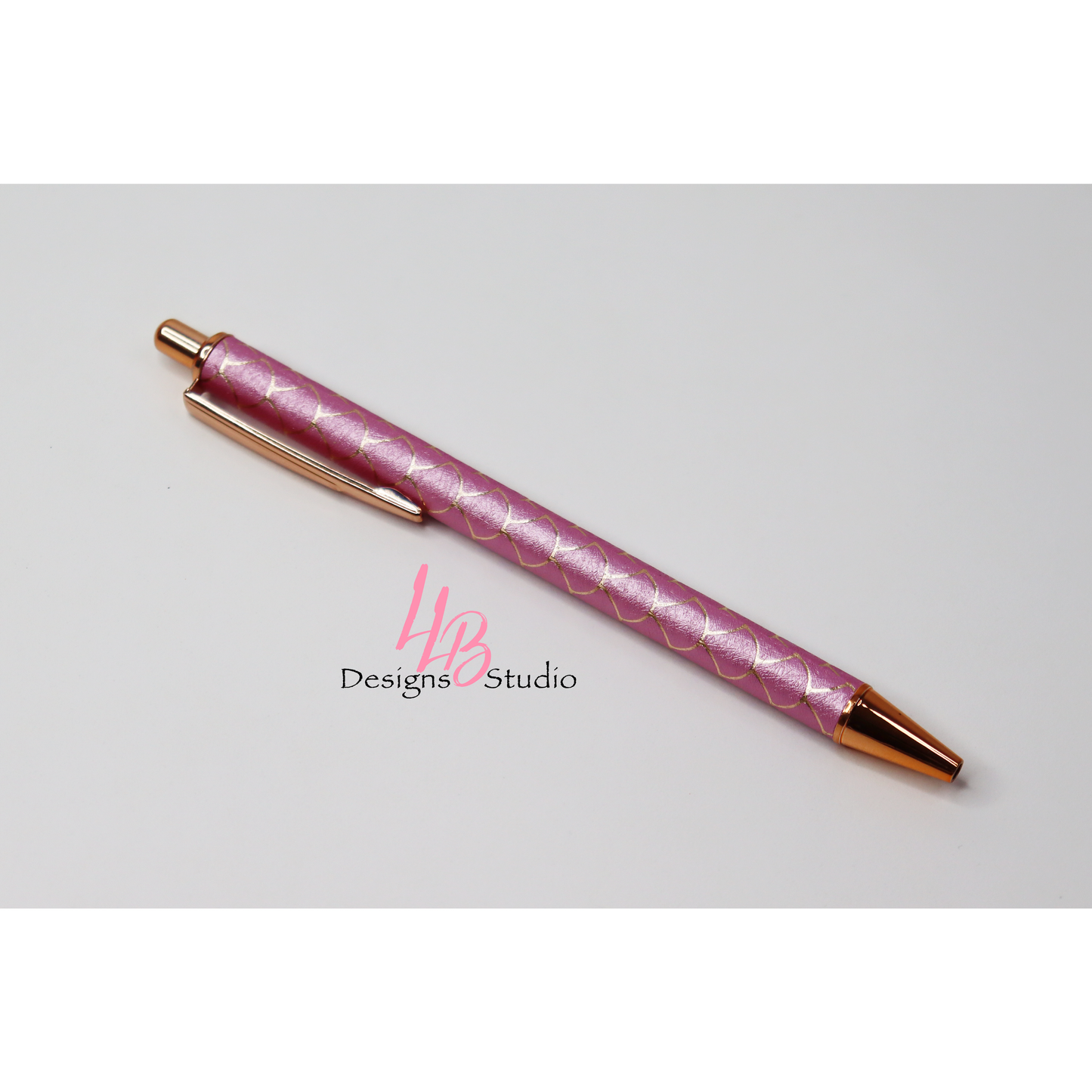Stationery Pen | Pink Mermaid Clickable Pen | Black Ink |