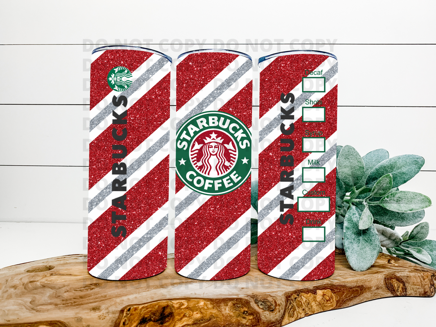 SB Coffee Candy Cane Stainless Steel Tumbler