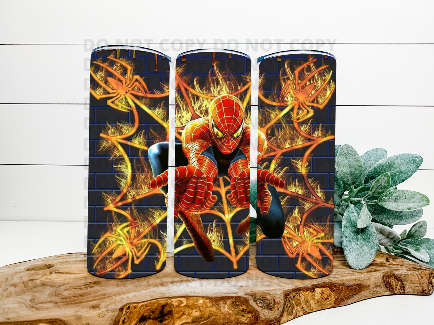 Spiderman Fire Web Stainless Steel Tumbler