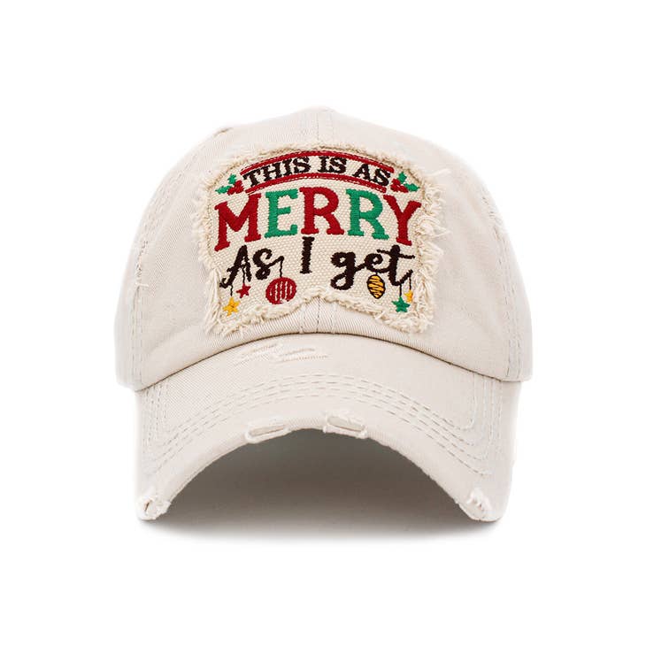 THIS IS AS MERRY AS I GET Vintage Baseball Cap