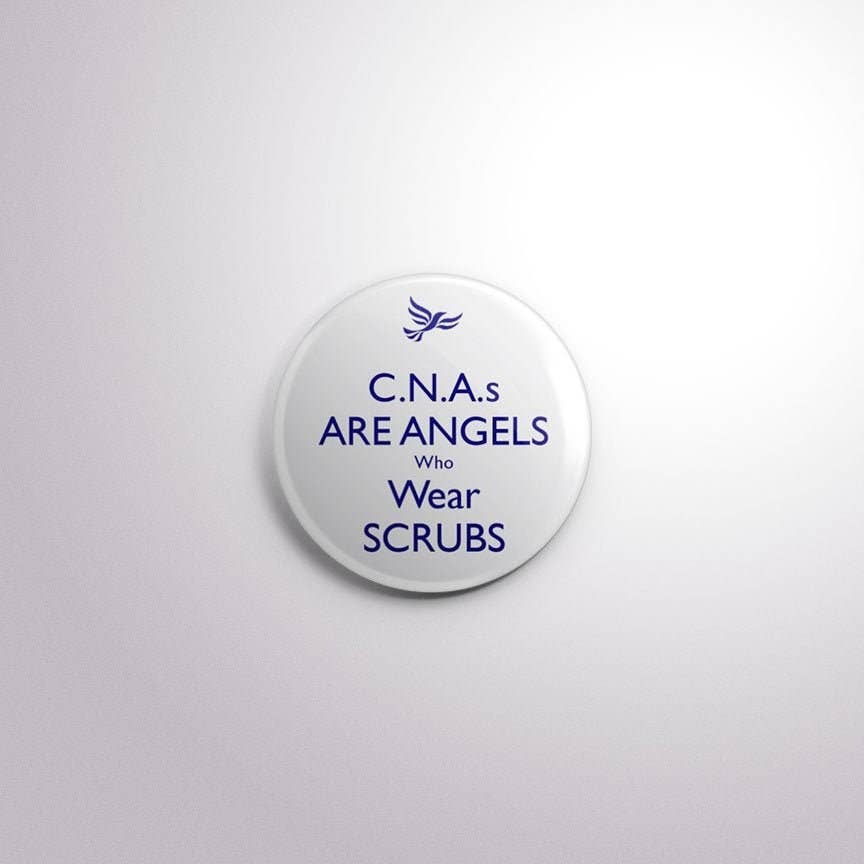 Exchangeable Badge Button CNA Angel