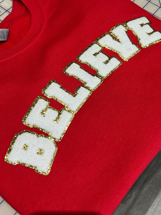 🎅🏼 BELIEVE 🎅🏼 Chenille PATCHES