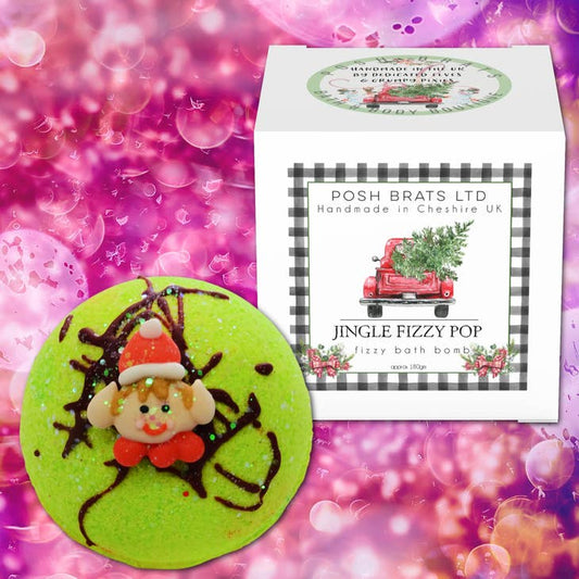 Jingle Fizzy Pop Holiday Bath Bomb Christmas Elf Gift Box