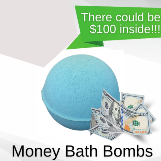 Blueberry Muffin C-Note Surprise Money Bath Bomb