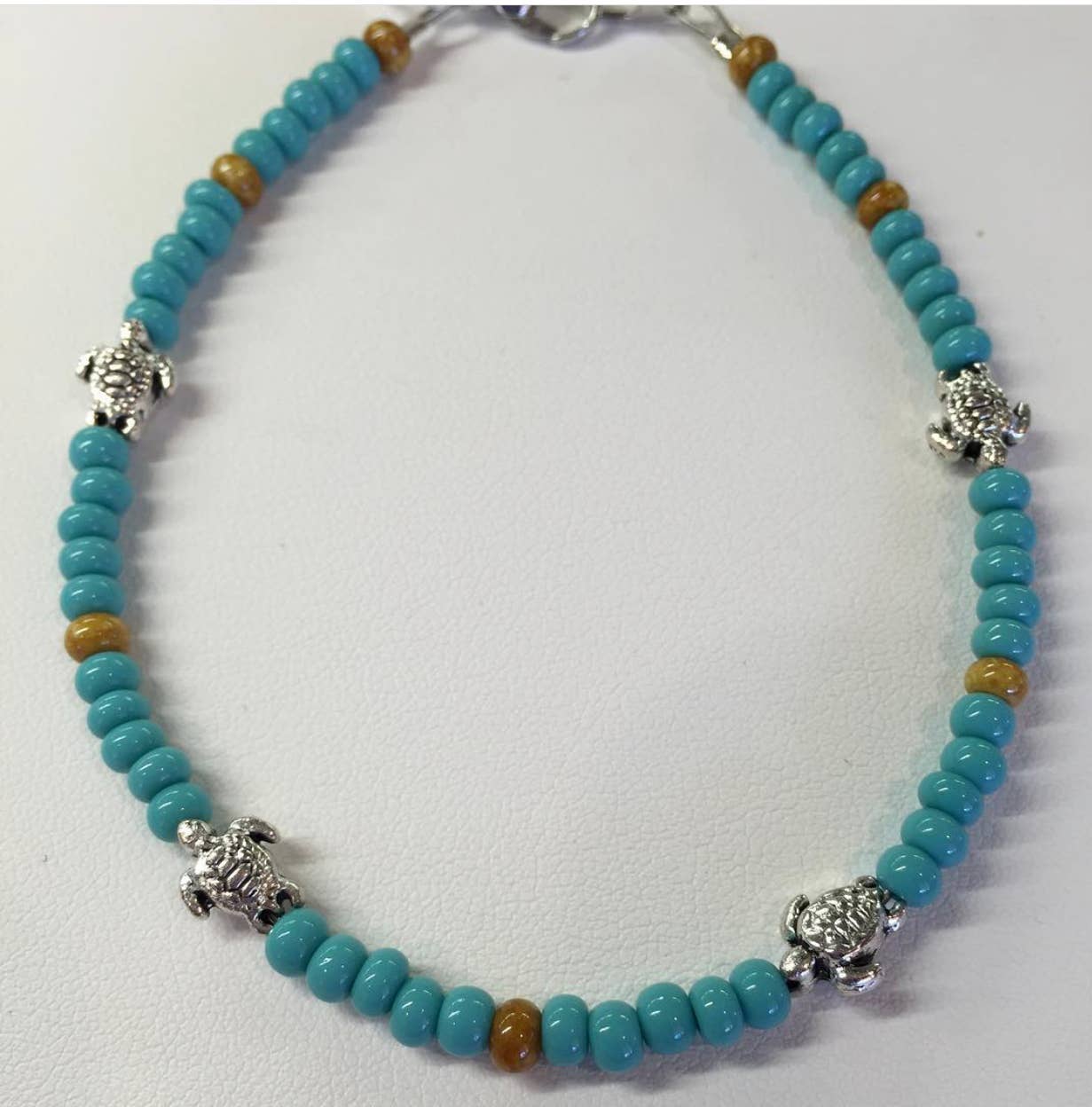Sea Turtle Anklet in Turquoise