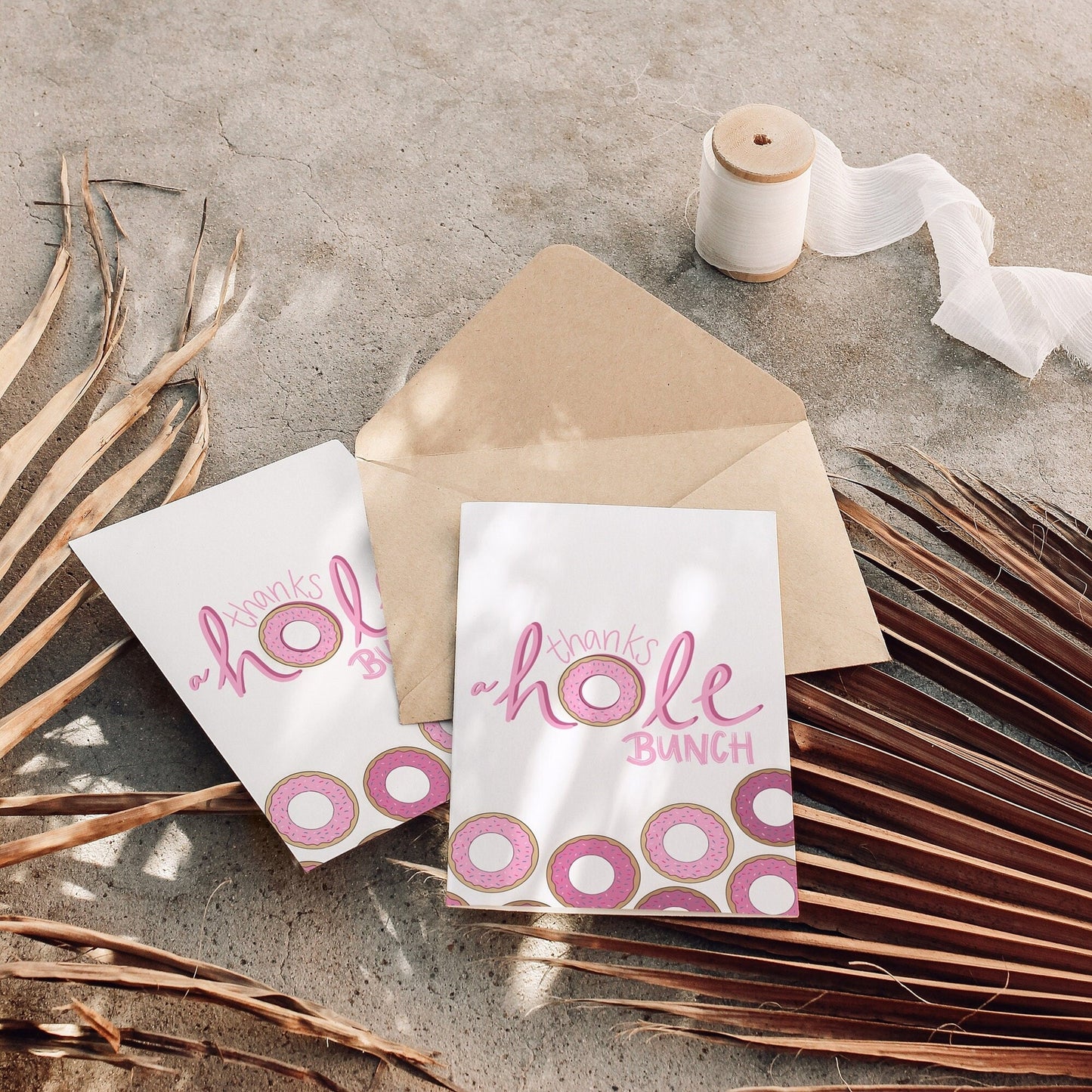 Thanks a "Hole" Bunch Donut Thank You Greeting Card