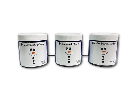 Snowman Christmas Candles Soy Wax 25 Hour Burn Time