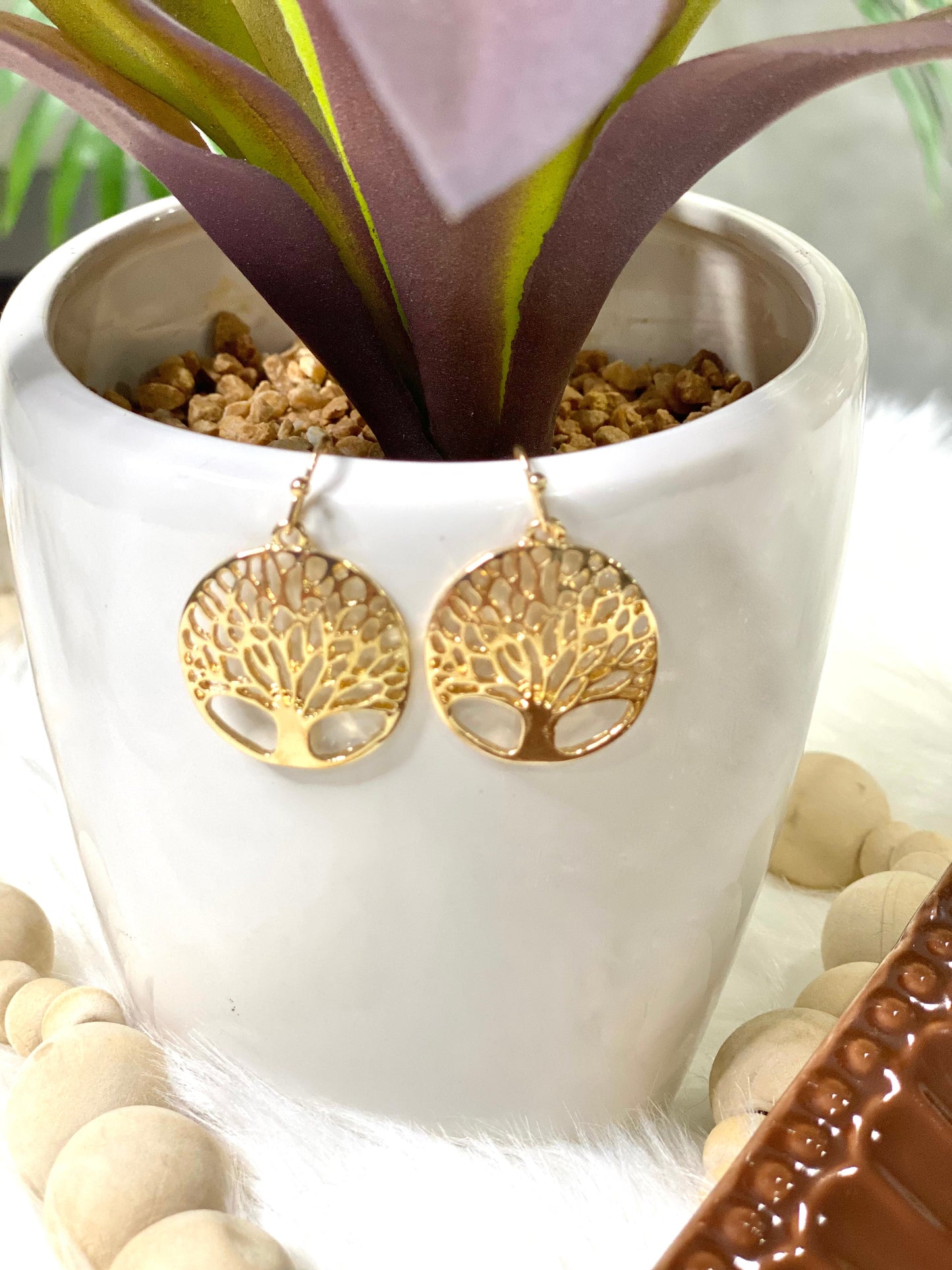 Tree of Life Earrings in Gold