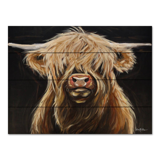 Pallet Wood Cow Sign 12x16", Highland Cow Wood Wall Art
