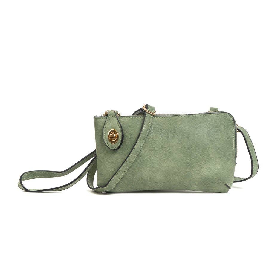 Kendall Twist Lock Crossbody/Wristlet in Jade