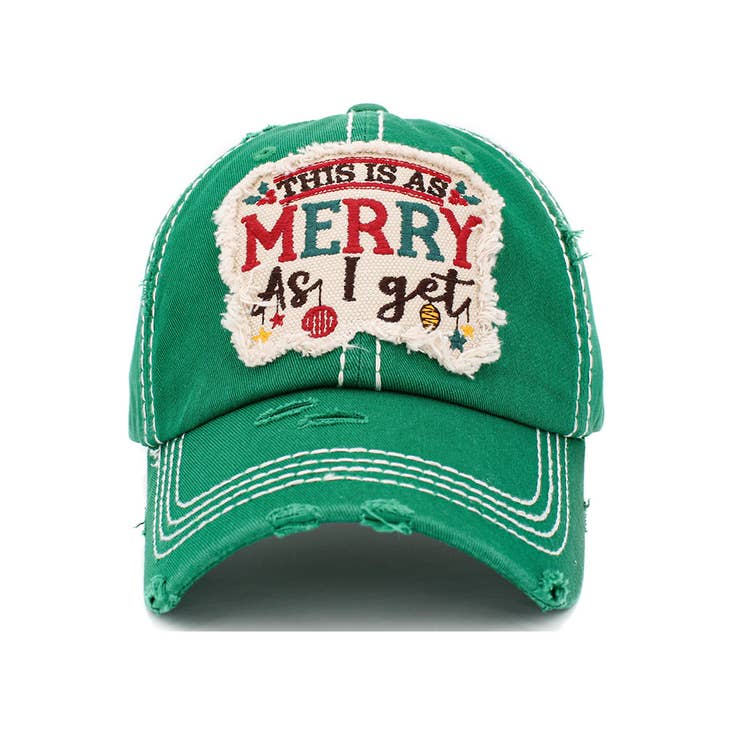 THIS IS AS MERRY AS I GET Vintage Baseball Cap