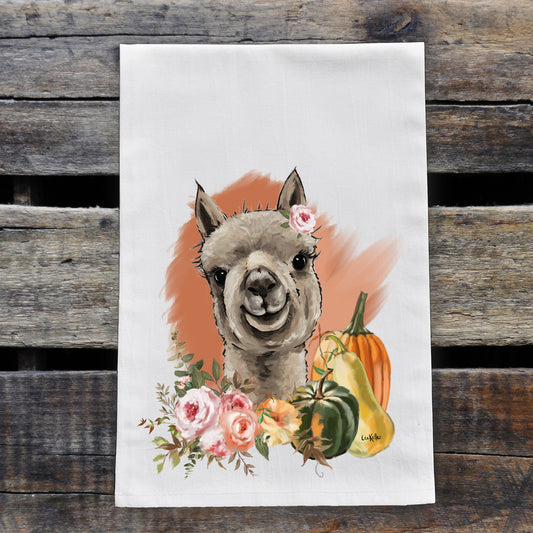 Alpaca Tea Towel, 'Shenanigan' Dish Towel Fall Kitchen Decor
