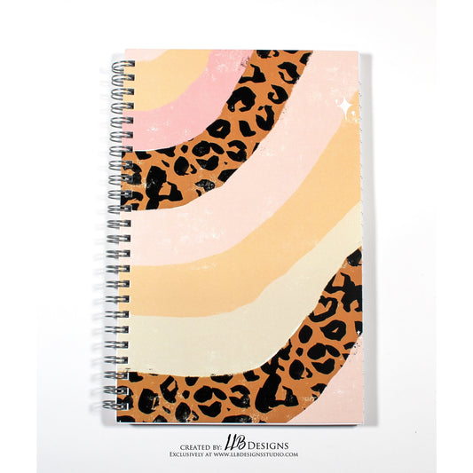 Spiral Lined Notebook | Pink Cheetah 8.5x5.5