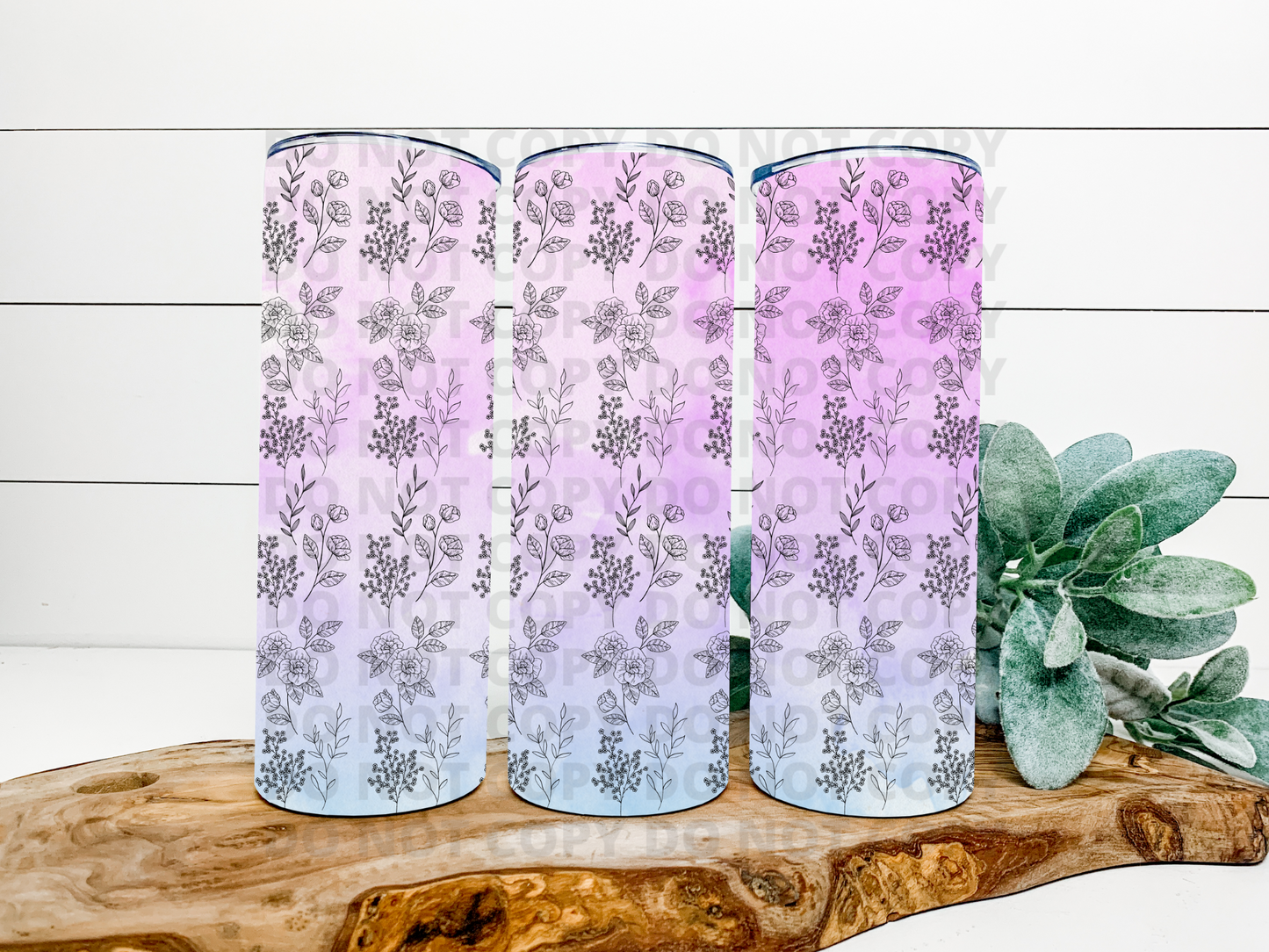 Wildflower Watercolor Stainless Steel Tumbler