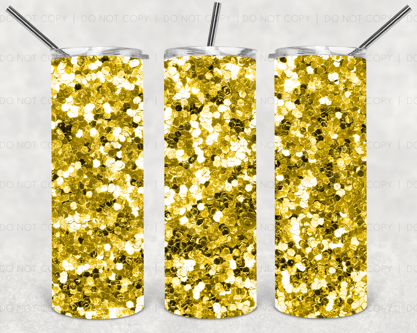 Gold Chunky Glitter 20 oz Tumbler