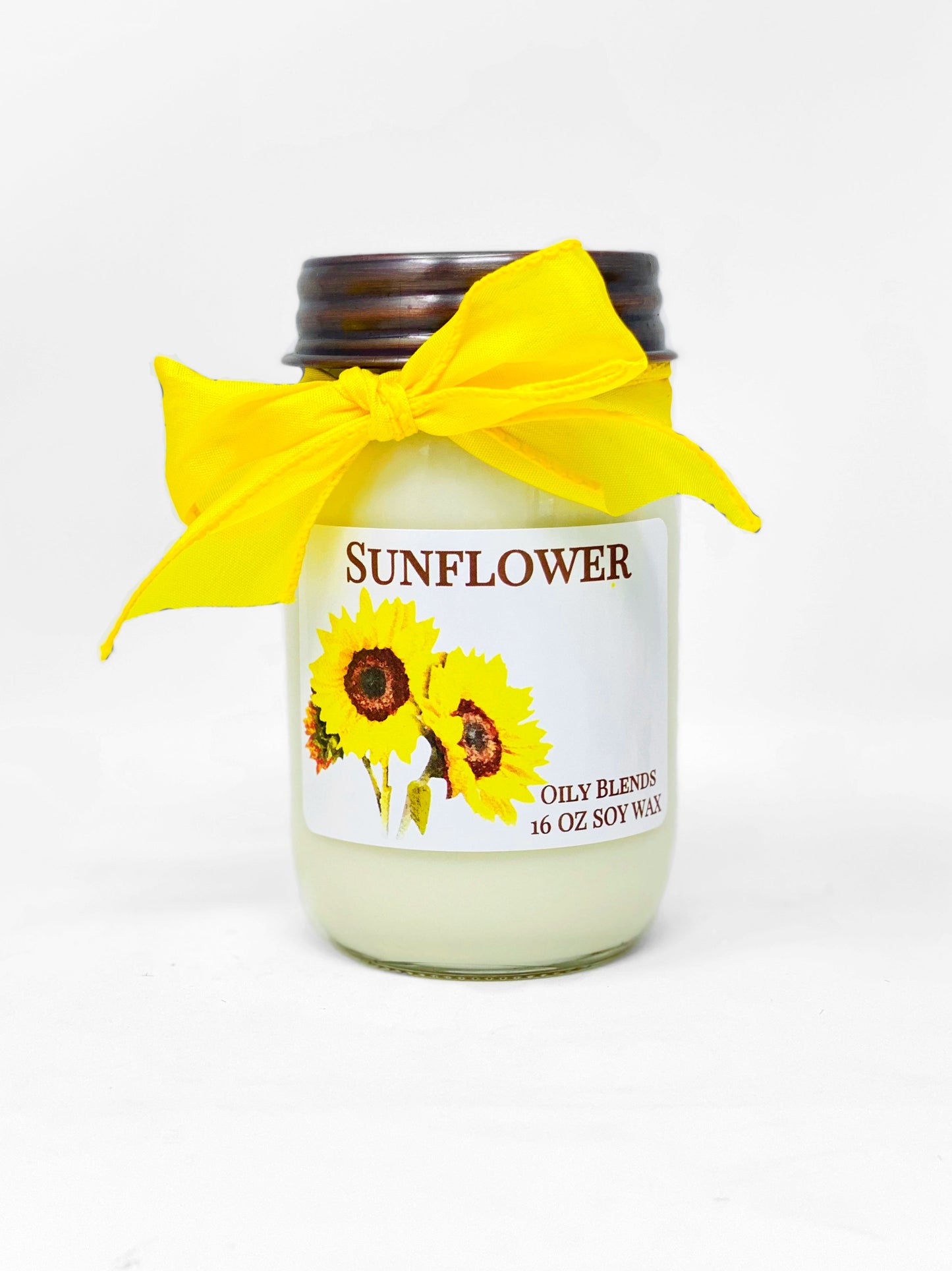 Jumbo Sunflower - 100 Hour Burn Time Soy Wax Candles and 3 oz wax melt