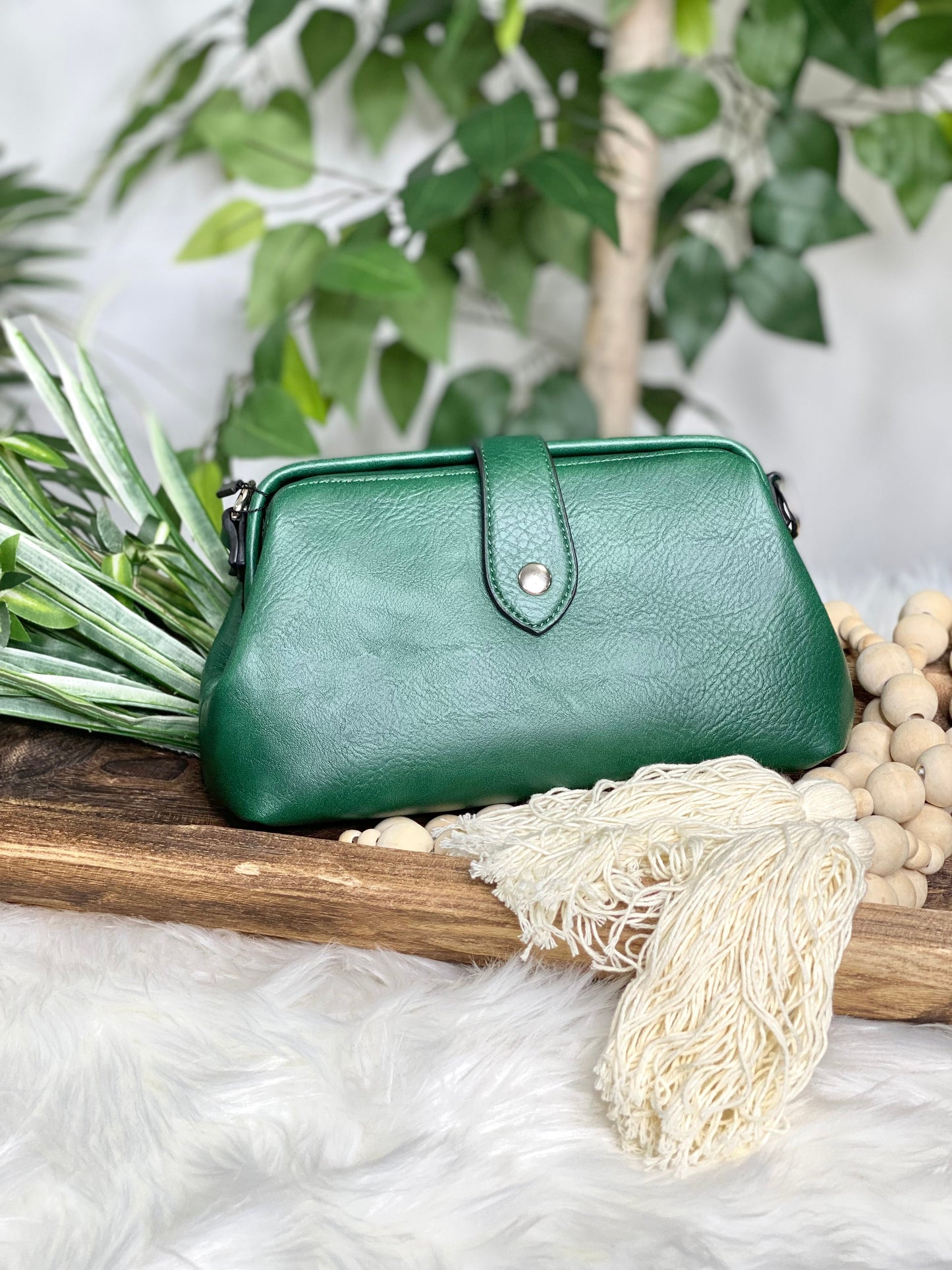 Maple Crossbody Purse in Emerald