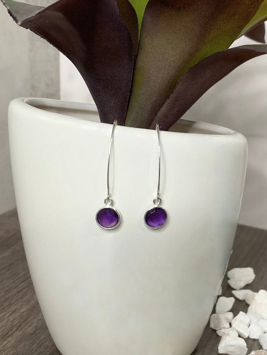 Marquis Amethyst Earring in Sterling Silver