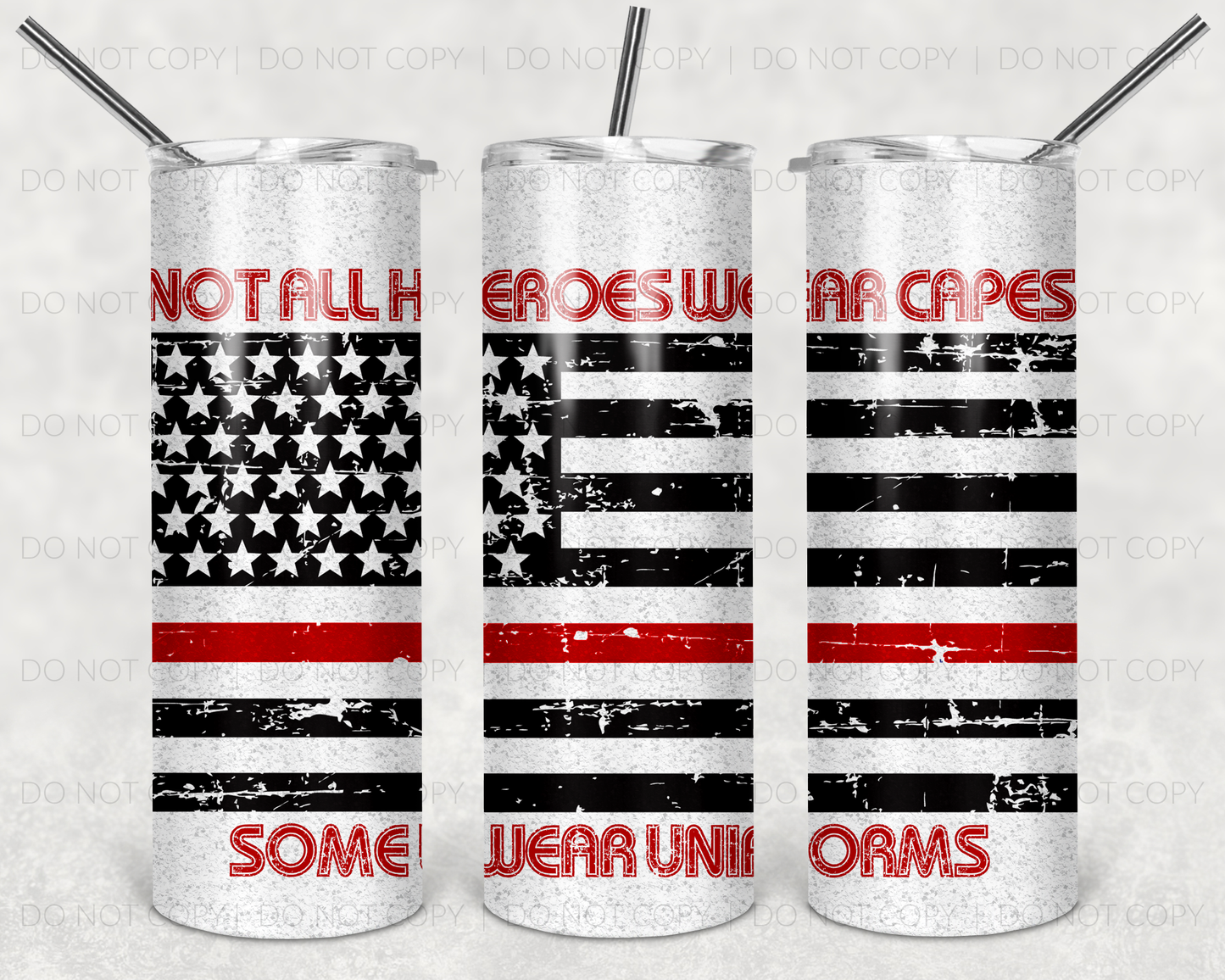Red Not all Heroes Wear Capes 20 oz Tumbler