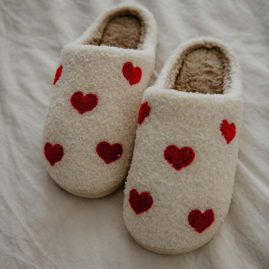Valentine's Hearts ALL OVER Patterned Slippers